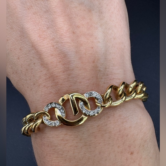 LOT 1616 18K gold plated Givenchy vintage bracelet - Picture 3 of 6